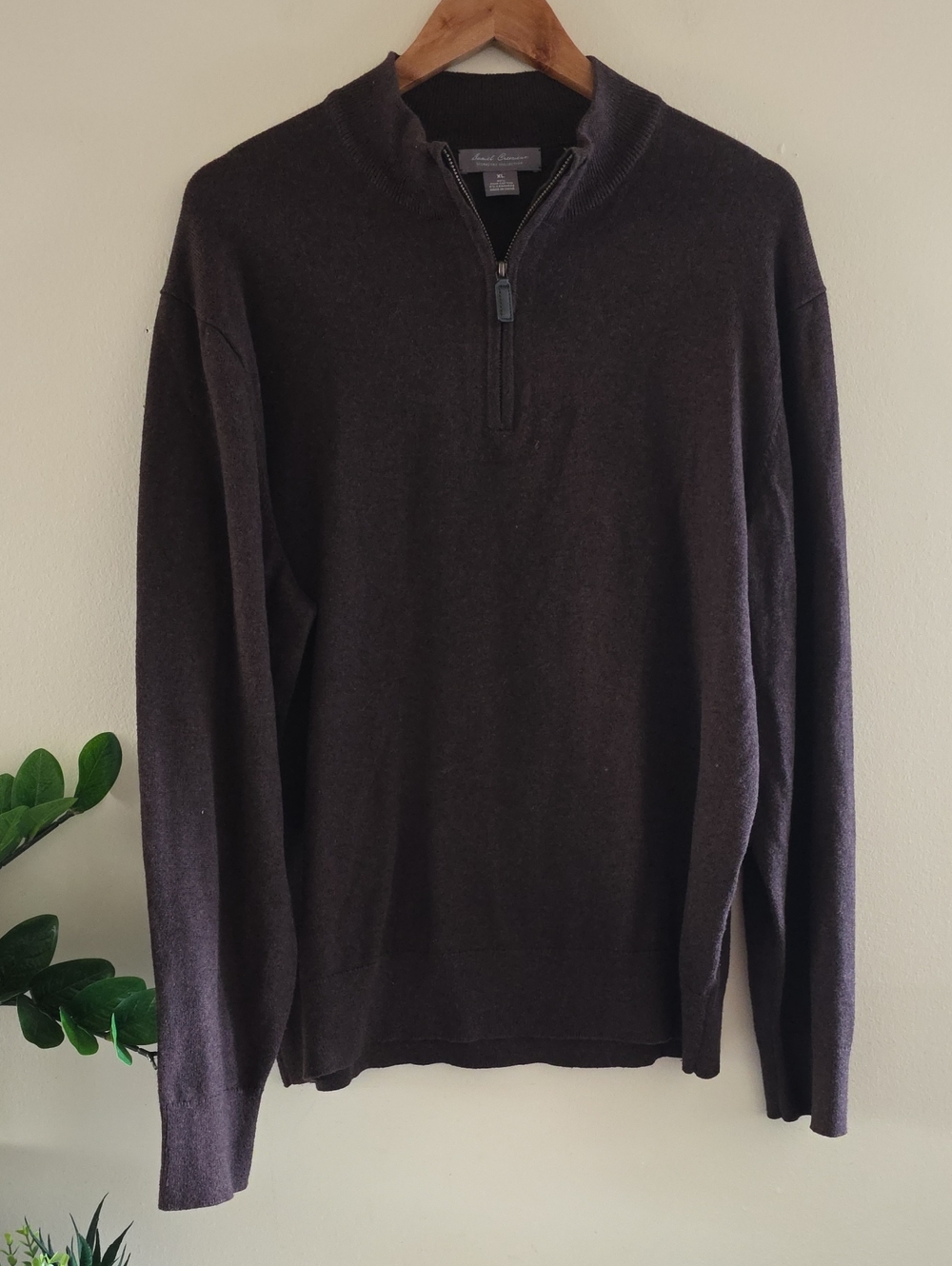 Daniel Cremieux Signature Collection Pima Cotton & Cashmere Half Zip Sweater XL